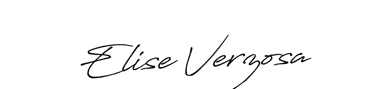 Create a beautiful signature design for name Elise Verzosa. With this signature (Antro_Vectra_Bolder) fonts, you can make a handwritten signature for free. Elise Verzosa signature style 7 images and pictures png