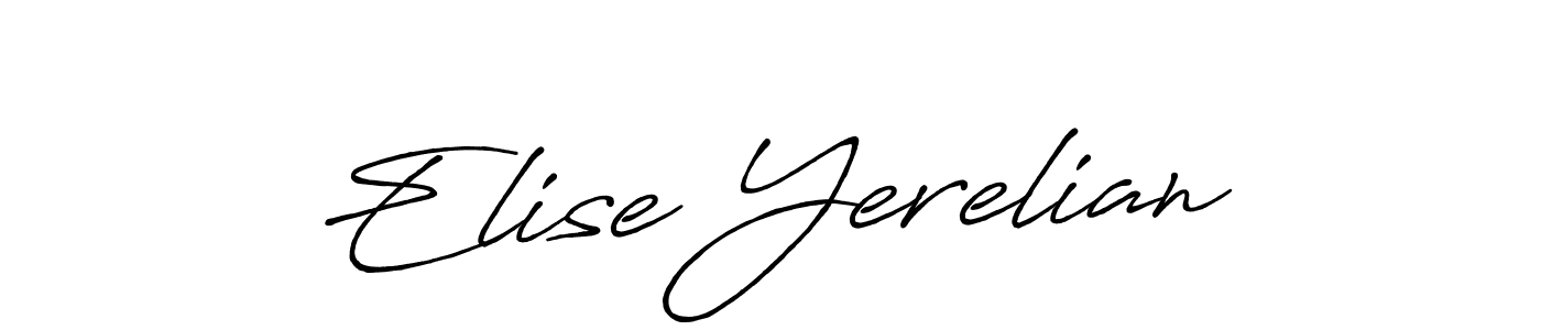 Antro_Vectra_Bolder is a professional signature style that is perfect for those who want to add a touch of class to their signature. It is also a great choice for those who want to make their signature more unique. Get Elise Yerelian name to fancy signature for free. Elise Yerelian signature style 7 images and pictures png