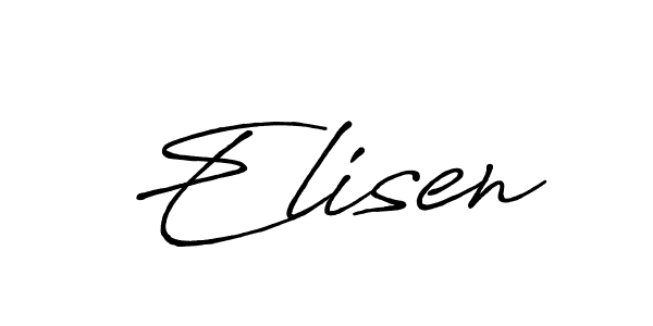 Create a beautiful signature design for name Elisen. With this signature (Antro_Vectra_Bolder) fonts, you can make a handwritten signature for free. Elisen signature style 7 images and pictures png