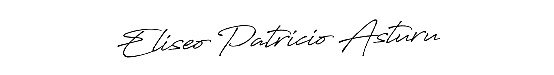 You should practise on your own different ways (Antro_Vectra_Bolder) to write your name (Eliseo Patricio Asturu) in signature. don't let someone else do it for you. Eliseo Patricio Asturu signature style 7 images and pictures png