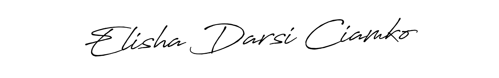 Design your own signature with our free online signature maker. With this signature software, you can create a handwritten (Antro_Vectra_Bolder) signature for name Elisha Darsi Ciamko. Elisha Darsi Ciamko signature style 7 images and pictures png