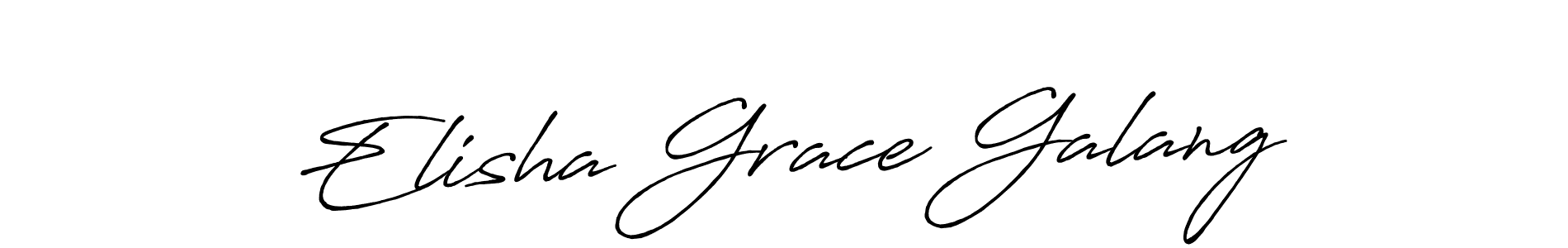 The best way (Antro_Vectra_Bolder) to make a short signature is to pick only two or three words in your name. The name Elisha Grace Galang include a total of six letters. For converting this name. Elisha Grace Galang signature style 7 images and pictures png