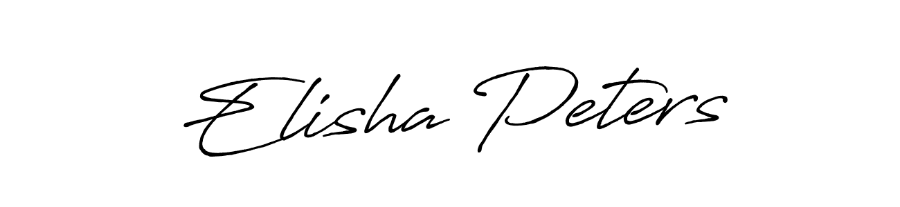 Make a beautiful signature design for name Elisha Peters. With this signature (Antro_Vectra_Bolder) style, you can create a handwritten signature for free. Elisha Peters signature style 7 images and pictures png