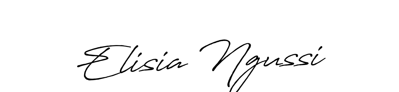 Also You can easily find your signature by using the search form. We will create Elisia Ngussi name handwritten signature images for you free of cost using Antro_Vectra_Bolder sign style. Elisia Ngussi signature style 7 images and pictures png