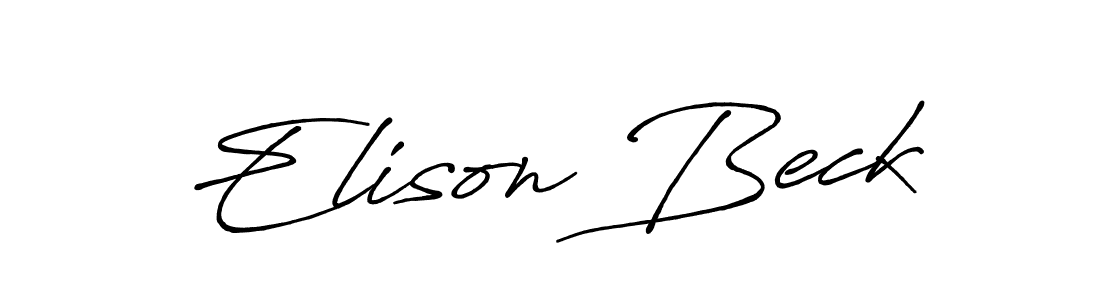 Use a signature maker to create a handwritten signature online. With this signature software, you can design (Antro_Vectra_Bolder) your own signature for name Elison Beck. Elison Beck signature style 7 images and pictures png