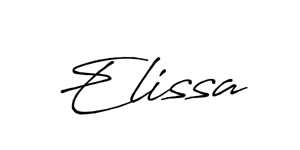 Elissa stylish signature style. Best Handwritten Sign (Antro_Vectra_Bolder) for my name. Handwritten Signature Collection Ideas for my name Elissa. Elissa signature style 7 images and pictures png