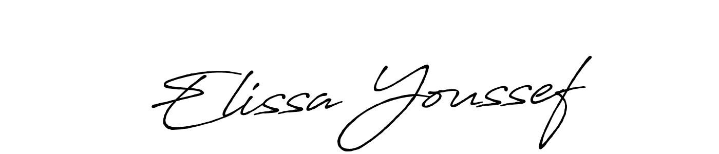 Design your own signature with our free online signature maker. With this signature software, you can create a handwritten (Antro_Vectra_Bolder) signature for name Elissa Youssef. Elissa Youssef signature style 7 images and pictures png