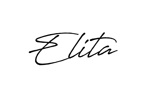 Also You can easily find your signature by using the search form. We will create Elita name handwritten signature images for you free of cost using Antro_Vectra_Bolder sign style. Elita signature style 7 images and pictures png