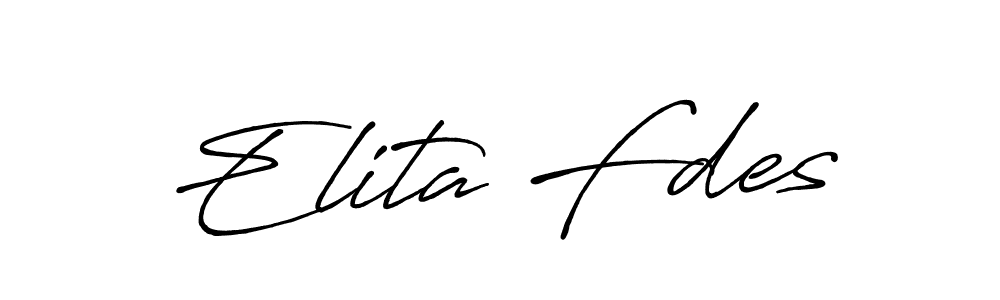 Elita Fdes stylish signature style. Best Handwritten Sign (Antro_Vectra_Bolder) for my name. Handwritten Signature Collection Ideas for my name Elita Fdes. Elita Fdes signature style 7 images and pictures png