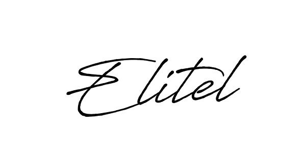 Use a signature maker to create a handwritten signature online. With this signature software, you can design (Antro_Vectra_Bolder) your own signature for name Elitel. Elitel signature style 7 images and pictures png