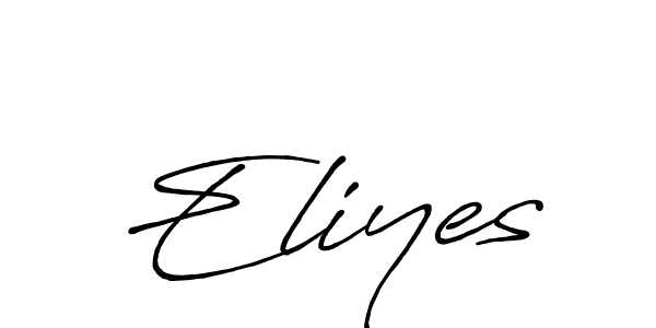 Design your own signature with our free online signature maker. With this signature software, you can create a handwritten (Antro_Vectra_Bolder) signature for name Eliyes. Eliyes signature style 7 images and pictures png