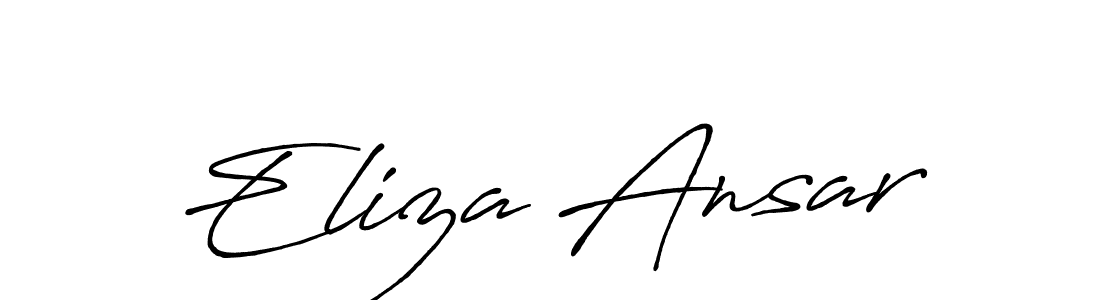 if you are searching for the best signature style for your name Eliza Ansar. so please give up your signature search. here we have designed multiple signature styles  using Antro_Vectra_Bolder. Eliza Ansar signature style 7 images and pictures png