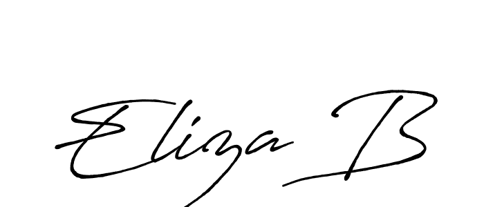 if you are searching for the best signature style for your name Eliza B. so please give up your signature search. here we have designed multiple signature styles  using Antro_Vectra_Bolder. Eliza B signature style 7 images and pictures png