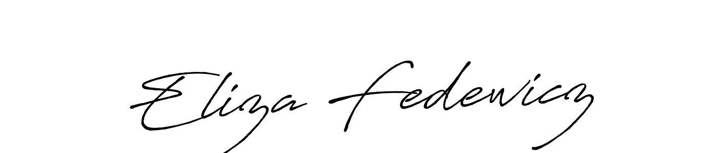 Create a beautiful signature design for name Eliza Fedewicz. With this signature (Antro_Vectra_Bolder) fonts, you can make a handwritten signature for free. Eliza Fedewicz signature style 7 images and pictures png