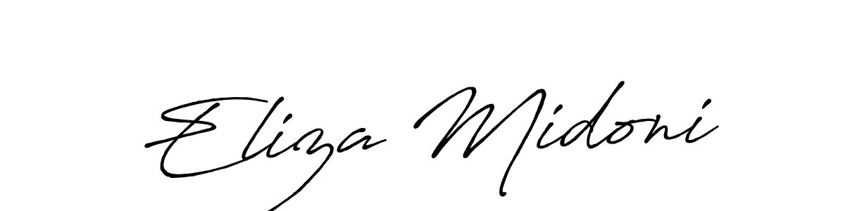 Also You can easily find your signature by using the search form. We will create Eliza Midoni name handwritten signature images for you free of cost using Antro_Vectra_Bolder sign style. Eliza Midoni signature style 7 images and pictures png
