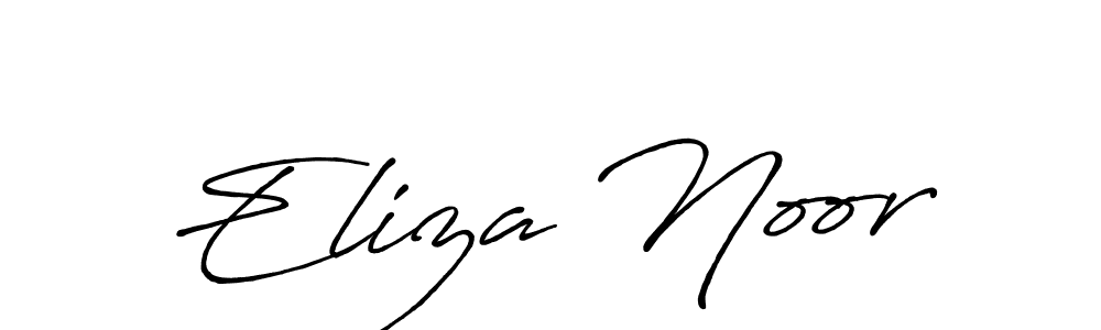 if you are searching for the best signature style for your name Eliza Noor. so please give up your signature search. here we have designed multiple signature styles  using Antro_Vectra_Bolder. Eliza Noor signature style 7 images and pictures png