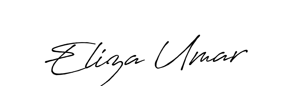 Also You can easily find your signature by using the search form. We will create Eliza Umar name handwritten signature images for you free of cost using Antro_Vectra_Bolder sign style. Eliza Umar signature style 7 images and pictures png