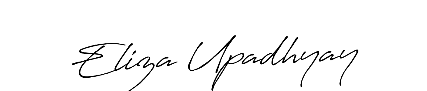 Create a beautiful signature design for name Eliza Upadhyay. With this signature (Antro_Vectra_Bolder) fonts, you can make a handwritten signature for free. Eliza Upadhyay signature style 7 images and pictures png