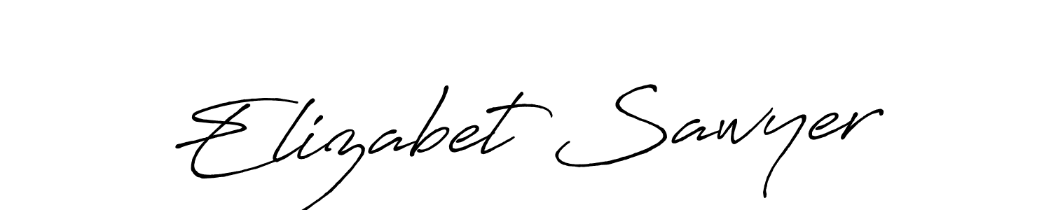 Also we have Elizabet Sawyer name is the best signature style. Create professional handwritten signature collection using Antro_Vectra_Bolder autograph style. Elizabet Sawyer signature style 7 images and pictures png