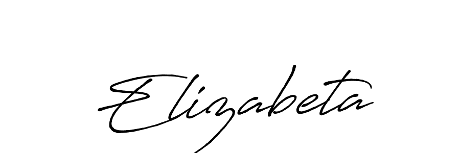 Create a beautiful signature design for name Elizabeta. With this signature (Antro_Vectra_Bolder) fonts, you can make a handwritten signature for free. Elizabeta signature style 7 images and pictures png