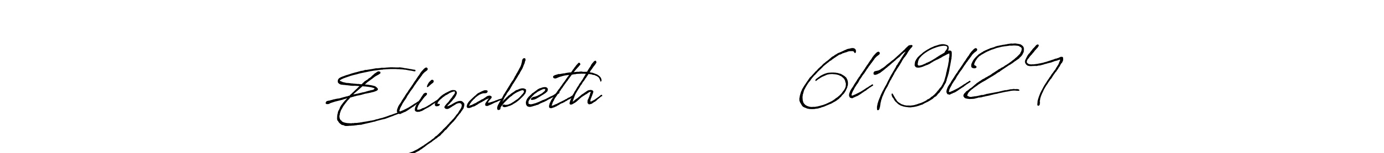 Also You can easily find your signature by using the search form. We will create Elizabeth           6l19l24 name handwritten signature images for you free of cost using Antro_Vectra_Bolder sign style. Elizabeth           6l19l24 signature style 7 images and pictures png