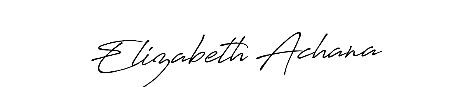 Also You can easily find your signature by using the search form. We will create Elizabeth Achana name handwritten signature images for you free of cost using Antro_Vectra_Bolder sign style. Elizabeth Achana signature style 7 images and pictures png