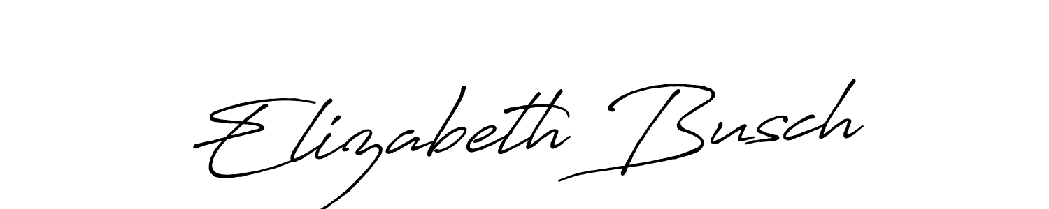 Design your own signature with our free online signature maker. With this signature software, you can create a handwritten (Antro_Vectra_Bolder) signature for name Elizabeth Busch. Elizabeth Busch signature style 7 images and pictures png