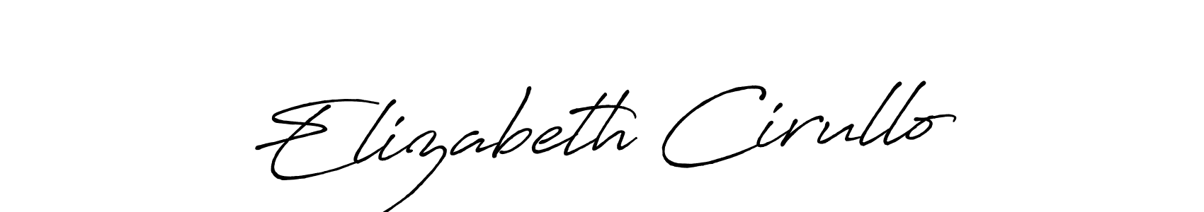 Once you've used our free online signature maker to create your best signature Antro_Vectra_Bolder style, it's time to enjoy all of the benefits that Elizabeth Cirullo name signing documents. Elizabeth Cirullo signature style 7 images and pictures png