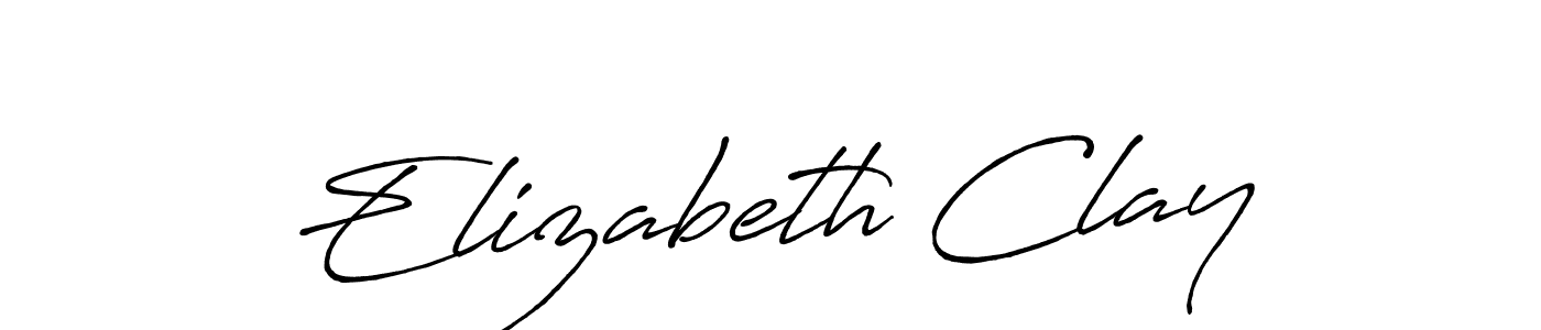 Use a signature maker to create a handwritten signature online. With this signature software, you can design (Antro_Vectra_Bolder) your own signature for name Elizabeth Clay. Elizabeth Clay signature style 7 images and pictures png