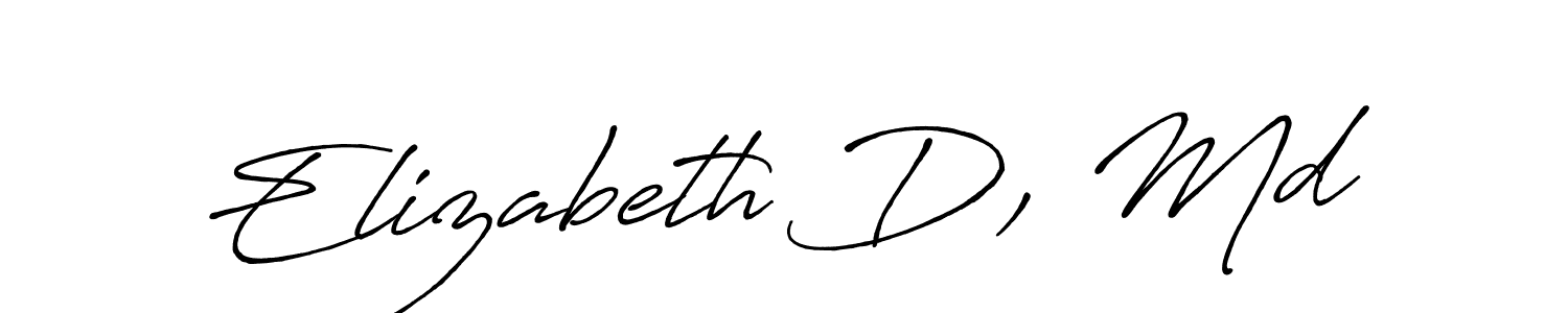 The best way (Antro_Vectra_Bolder) to make a short signature is to pick only two or three words in your name. The name Elizabeth D, Md include a total of six letters. For converting this name. Elizabeth D, Md signature style 7 images and pictures png