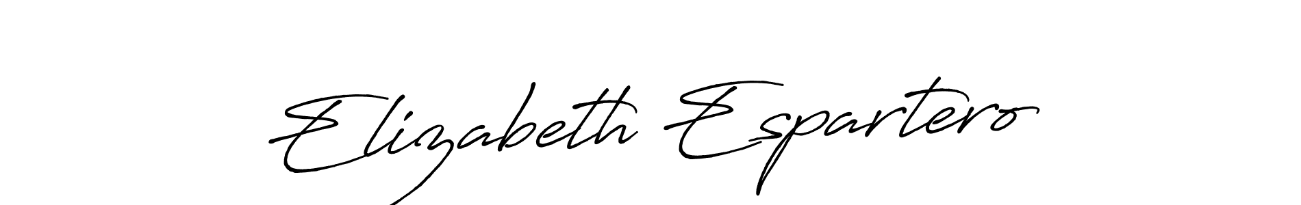 Make a beautiful signature design for name Elizabeth Espartero. With this signature (Antro_Vectra_Bolder) style, you can create a handwritten signature for free. Elizabeth Espartero signature style 7 images and pictures png