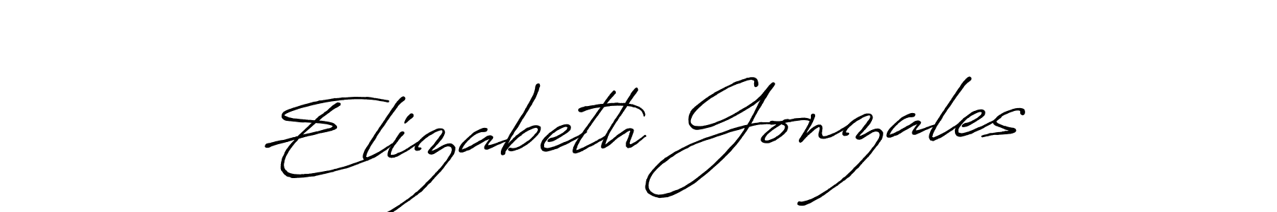 Elizabeth Gonzales stylish signature style. Best Handwritten Sign (Antro_Vectra_Bolder) for my name. Handwritten Signature Collection Ideas for my name Elizabeth Gonzales. Elizabeth Gonzales signature style 7 images and pictures png