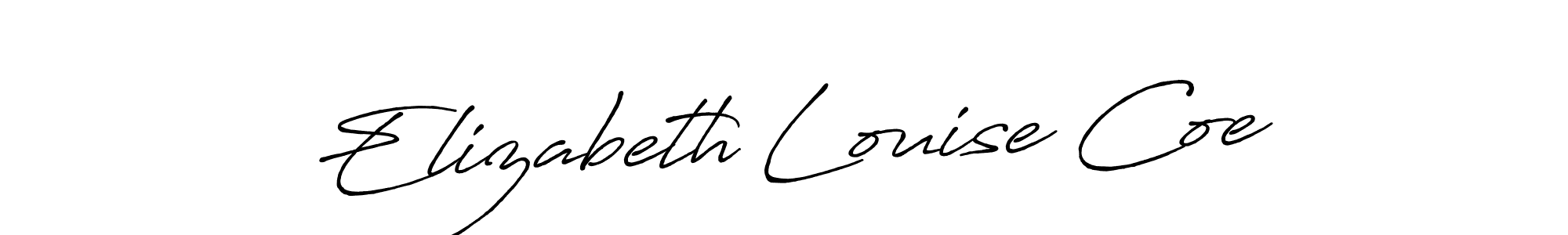 Once you've used our free online signature maker to create your best signature Antro_Vectra_Bolder style, it's time to enjoy all of the benefits that Elizabeth Louise Coe name signing documents. Elizabeth Louise Coe signature style 7 images and pictures png
