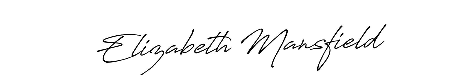 Antro_Vectra_Bolder is a professional signature style that is perfect for those who want to add a touch of class to their signature. It is also a great choice for those who want to make their signature more unique. Get Elizabeth Mansfield name to fancy signature for free. Elizabeth Mansfield signature style 7 images and pictures png
