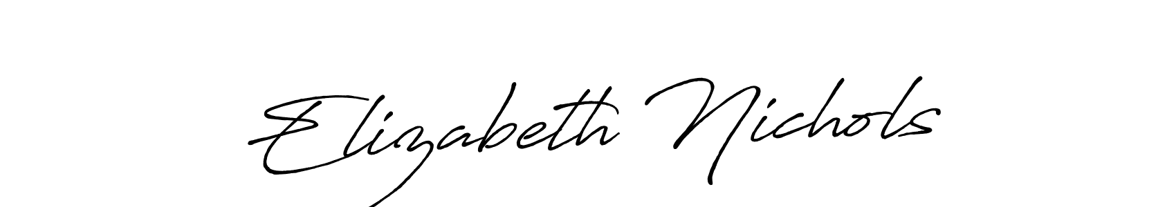 Make a beautiful signature design for name Elizabeth Nichols. With this signature (Antro_Vectra_Bolder) style, you can create a handwritten signature for free. Elizabeth Nichols signature style 7 images and pictures png