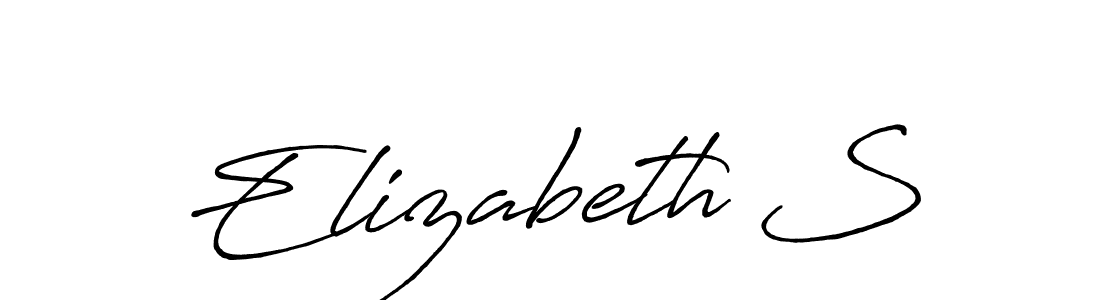 Design your own signature with our free online signature maker. With this signature software, you can create a handwritten (Antro_Vectra_Bolder) signature for name Elizabeth S. Elizabeth S signature style 7 images and pictures png