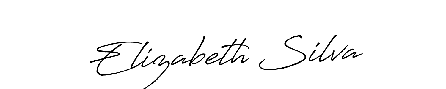 if you are searching for the best signature style for your name Elizabeth Silva. so please give up your signature search. here we have designed multiple signature styles  using Antro_Vectra_Bolder. Elizabeth Silva signature style 7 images and pictures png