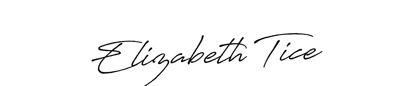 Use a signature maker to create a handwritten signature online. With this signature software, you can design (Antro_Vectra_Bolder) your own signature for name Elizabeth Tice. Elizabeth Tice signature style 7 images and pictures png