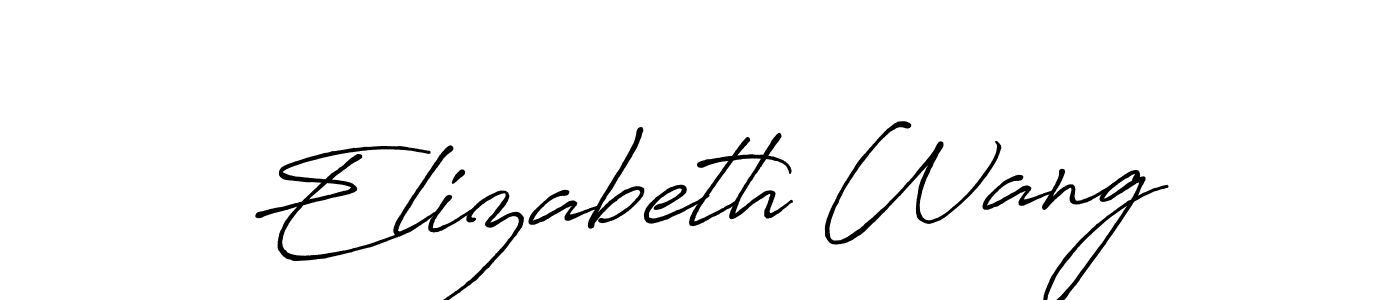 Design your own signature with our free online signature maker. With this signature software, you can create a handwritten (Antro_Vectra_Bolder) signature for name Elizabeth Wang. Elizabeth Wang signature style 7 images and pictures png