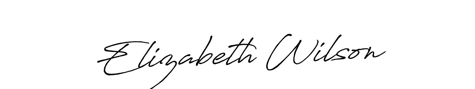 Design your own signature with our free online signature maker. With this signature software, you can create a handwritten (Antro_Vectra_Bolder) signature for name Elizabeth Wilson. Elizabeth Wilson signature style 7 images and pictures png