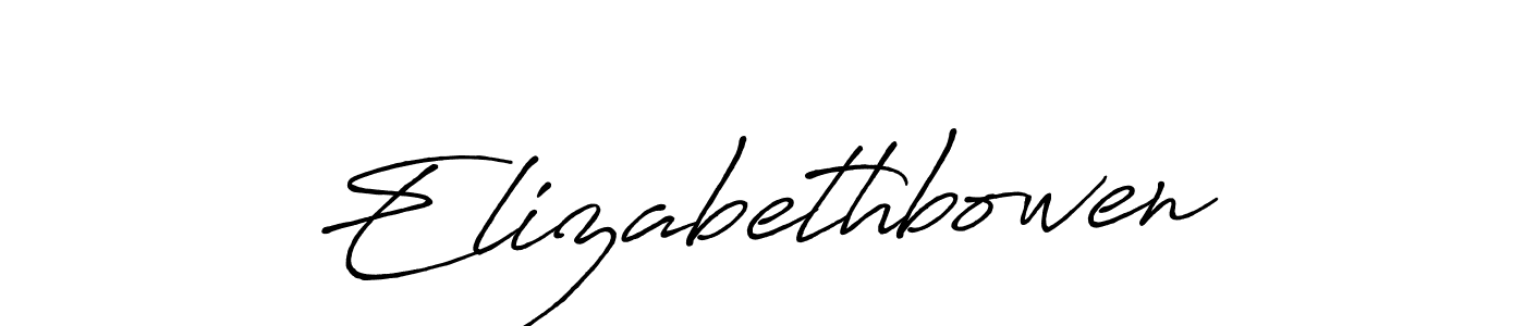 Make a beautiful signature design for name Elizabethbowen. With this signature (Antro_Vectra_Bolder) style, you can create a handwritten signature for free. Elizabethbowen signature style 7 images and pictures png