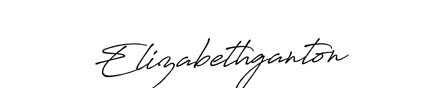 Make a beautiful signature design for name Elizabethganton. With this signature (Antro_Vectra_Bolder) style, you can create a handwritten signature for free. Elizabethganton signature style 7 images and pictures png