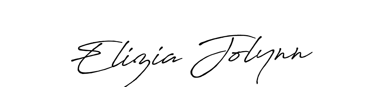 Elizia Jolynn stylish signature style. Best Handwritten Sign (Antro_Vectra_Bolder) for my name. Handwritten Signature Collection Ideas for my name Elizia Jolynn. Elizia Jolynn signature style 7 images and pictures png