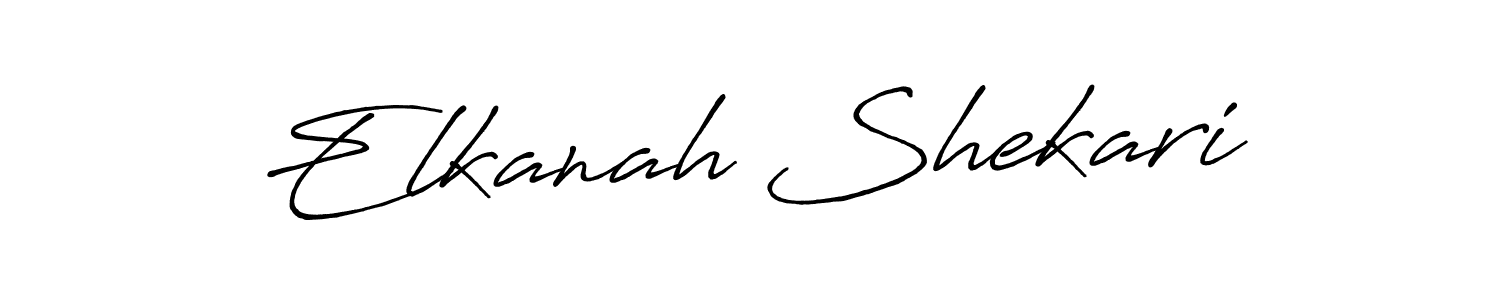 How to make Elkanah Shekari name signature. Use Antro_Vectra_Bolder style for creating short signs online. This is the latest handwritten sign. Elkanah Shekari signature style 7 images and pictures png