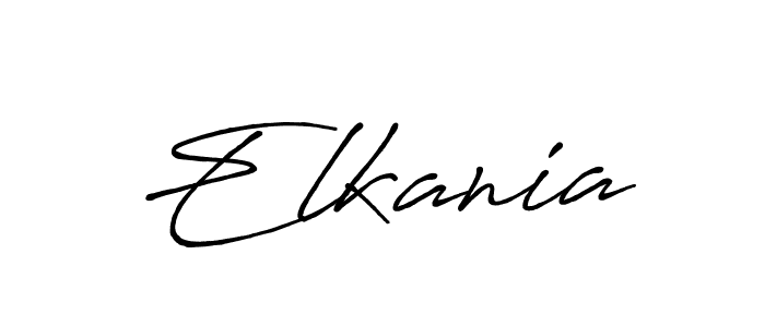 How to make Elkania name signature. Use Antro_Vectra_Bolder style for creating short signs online. This is the latest handwritten sign. Elkania signature style 7 images and pictures png