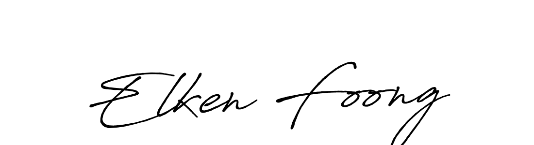 Also You can easily find your signature by using the search form. We will create Elken Foong name handwritten signature images for you free of cost using Antro_Vectra_Bolder sign style. Elken Foong signature style 7 images and pictures png