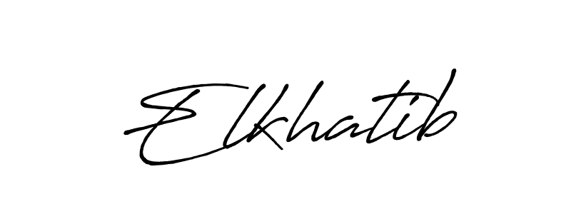 Also You can easily find your signature by using the search form. We will create Elkhatib name handwritten signature images for you free of cost using Antro_Vectra_Bolder sign style. Elkhatib signature style 7 images and pictures png