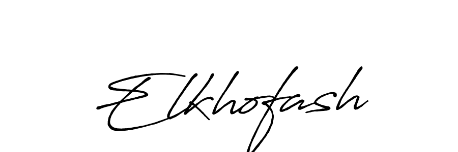 Use a signature maker to create a handwritten signature online. With this signature software, you can design (Antro_Vectra_Bolder) your own signature for name Elkhofash. Elkhofash signature style 7 images and pictures png