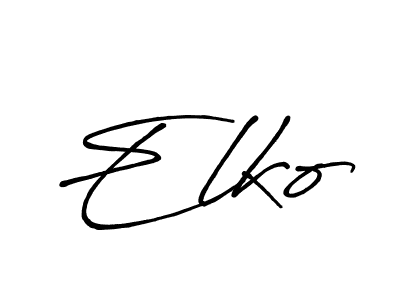 You should practise on your own different ways (Antro_Vectra_Bolder) to write your name (Elko) in signature. don't let someone else do it for you. Elko signature style 7 images and pictures png