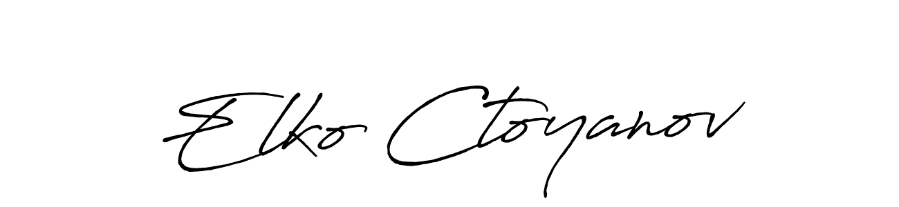 if you are searching for the best signature style for your name Elko Ctoyanov. so please give up your signature search. here we have designed multiple signature styles  using Antro_Vectra_Bolder. Elko Ctoyanov signature style 7 images and pictures png